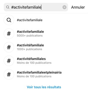 Option de hashtag 2 Option de hashtag 2