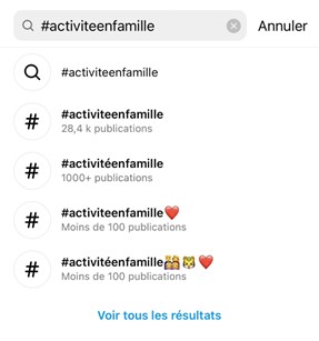 Option de hashtag 1 Option de hashtag 1